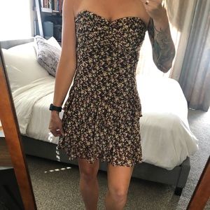 Express Ruffle Tiered Dress w/ removable straps